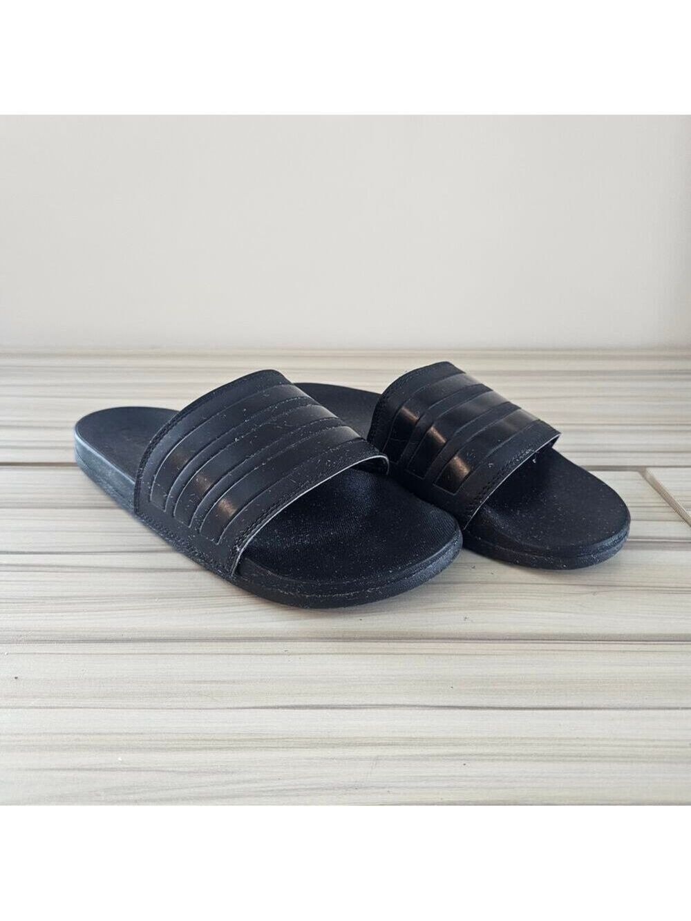 Adidas Men's Black Slip-ons Slides Size 6